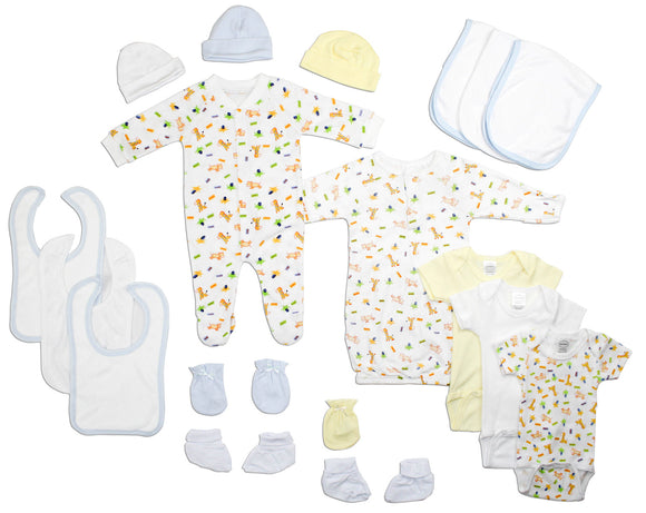 Newborn Baby Boys 18 Pc Layette Baby Shower Gift Emerald Clover