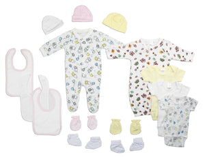 Newborn Baby Girls 15 Pc Layette Baby Shower Gift