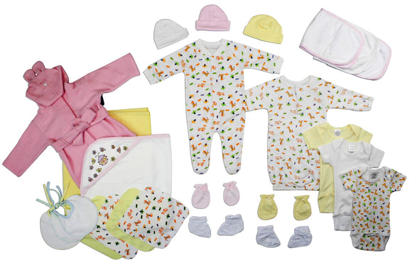 Newborn Baby Girls 25 Pc Layette Baby Shower Gift Emerald Clover