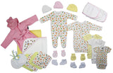 Newborn Baby Girls 25 Pc Layette Baby Shower Gift Emerald Clover