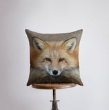 Fox Face | Pillow Cover | Fox Decor | Throw Pillow | Wilderness | Maroon Abderus
