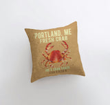 Crab Pillow Cover | Throw Pillow | Home Decor | Modern Decor | Beach Maroon Abderus
