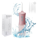 Cordless Water Dental Flosser Rechargeable Pink Iolaus