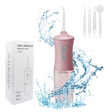 Cordless Water Dental Flosser Rechargeable Pink Iolaus
