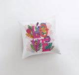 Love Floral Blue Polkadots Pillow Cover | Gospel Pillow | Home Decor | Maroon Abderus