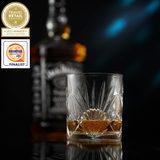 Whiskey Chilling Stones Gift Set With 2 Palm Crystal Glasses Apricot Pontus
