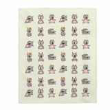 Lama Yoga Poses Velveteen Plush Blanket Yellow Pandora