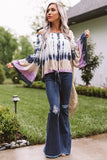Love Triangle Off Shoulder Tie-Dye Print Top