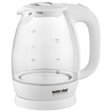 Better Chef 7-Cup Cordless Borosilicate Glass Electric Kettle with LED Sky Iapetus