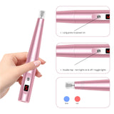 Microneedling Pen Electric Derma Pen with 7 Replacement Cartridges Pink Iolaus
