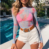 Transparent Sexy Tie-Dye Women's T-Shirt