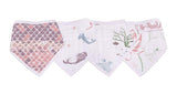 Under The Sea Bamboo Bandana Bib 4PK Lavender Charlie