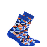 Kids Blue Triangle Socks Orchid Erebus