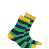 Kids Carrot Leaf Stripe Socks Orchid Erebus