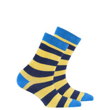 Kids Blue Canary Stripe Socks Orchid Erebus