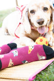 Kids Cute Dogs Socks Orchid Erebus