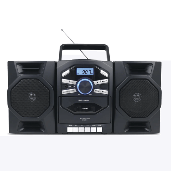 Emerson Portable CD & Cassette Stereo Boombox with AM/FM Radio