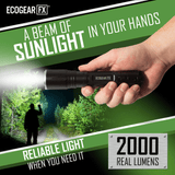 EcoGear FX TK2000 USB Rechargeable LED Tactical Flashlight
