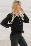 Khaki Button Up Puff Sleeve Shirt