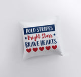 Bold Stripes Bright Stars | Memorial Day | Pillow Cover | Throw Pillow