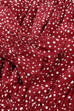 Polka Dot Off Shoulder Ruffle Long Sleeve Top
