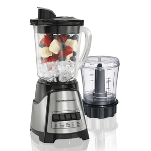 Hamilton Beach Power Elite Glass Jar Blender & Food Chopper Combo