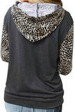 Print Patchwork Hoodie with Kangaroo Pocket