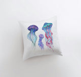 Blue Jelly Fish | Pillow Cover | Throw Pillow | Home Decor | Modern Maroon Abderus
