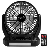 Supersonic Solar-Powered BT Speaker with FM Radio LED Flashlight & Fan