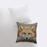 Fox Face | Pillow Cover | Fox Decor | Throw Pillow | Wilderness | Maroon Abderus