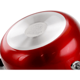 Better Chef 10-Quart Metallic Red Aluminum Dutch Oven with Glass Lid Sky Iapetus