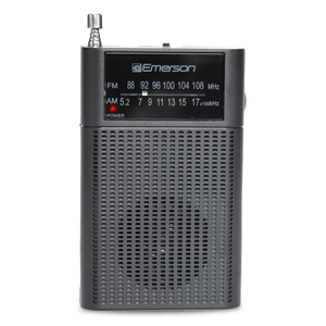 Emerson Portable AMFM Radio with Built-In Speaker and Easy Removable B