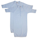 Preemie Solid Blue Gown (2 Pack)