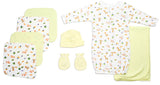 Neutral Newborn Baby 8 Pc Layette Baby Shower Gift Emerald Clover