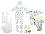 Neutral Newborn Baby 11 Pc Layette Baby Shower Emerald Clover