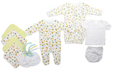 Neutral Newborn Baby 11 Pc Layette Baby Shower Emerald Clover