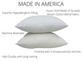 6x12 or 12x6 | Indoor Outdoor Hypoallergenic Polyester Pillow Insert |