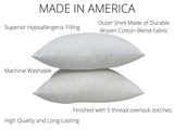 12x16 or 16x12 | Indoor Outdoor Hypoallergenic Polyester Pillow Insert Maroon Abderus