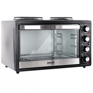 Better Chef Toaster Oven Broiler with Dual Element Solid Burners