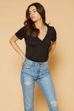 Women's V-Neck Short Sleeve Surplus Bodysuit