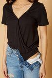 Women's V-Neck Short Sleeve Surplus Bodysuit