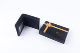 Textured Black Genuine leather wallet for men – Slim Luxury Purse