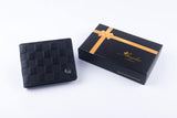 Textured Black Genuine leather wallet for men – Slim Luxury Purse