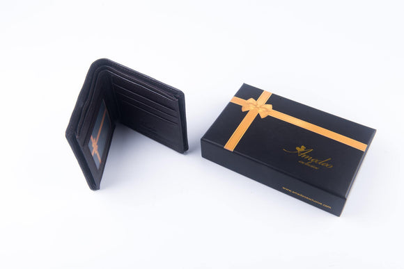 Textured Brown Genuine leather wallet for men – Slim Luxury Purse