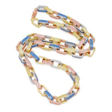 Gucci Link Box Tricolor 16" Choker Necklace 18K Gold Plated