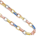 Gucci Link Box Tricolor 16" Choker Necklace 18K Gold Plated