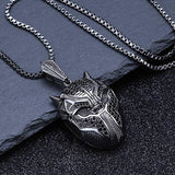 Black Iced Out Crystal Panther Pendant Necklace Pear Iphigenia