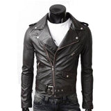 Ninja Stealth Black Mens  Faux Leather Biker Jacket Yellow Pandora