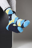 Men's Yellow Sky Argyle Socks Orchid Erebus