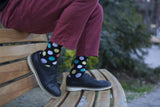 Men's Mixed Black Dot Socks Orchid Erebus